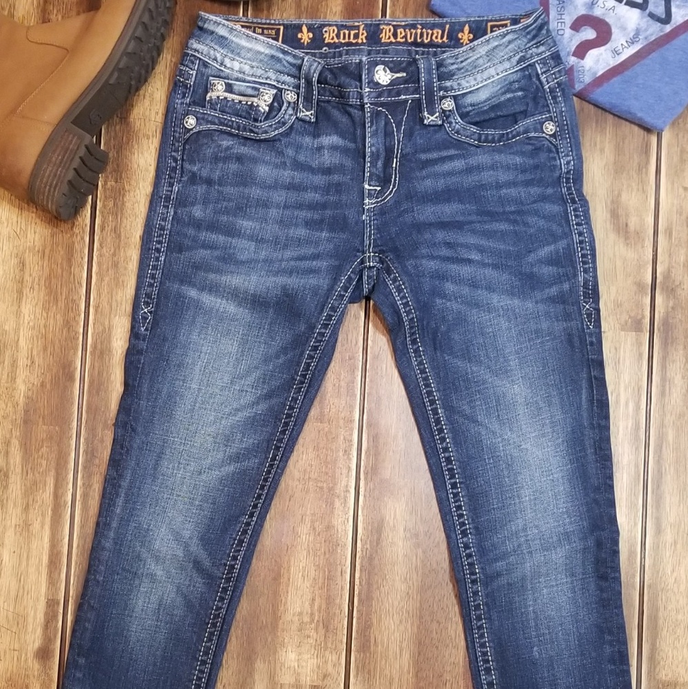 Rock Revival Vicky S3 Skinny Jeans Sz 27 RN124708